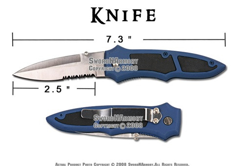 Serrated Steel Liner Lock Pocket Folder Knife