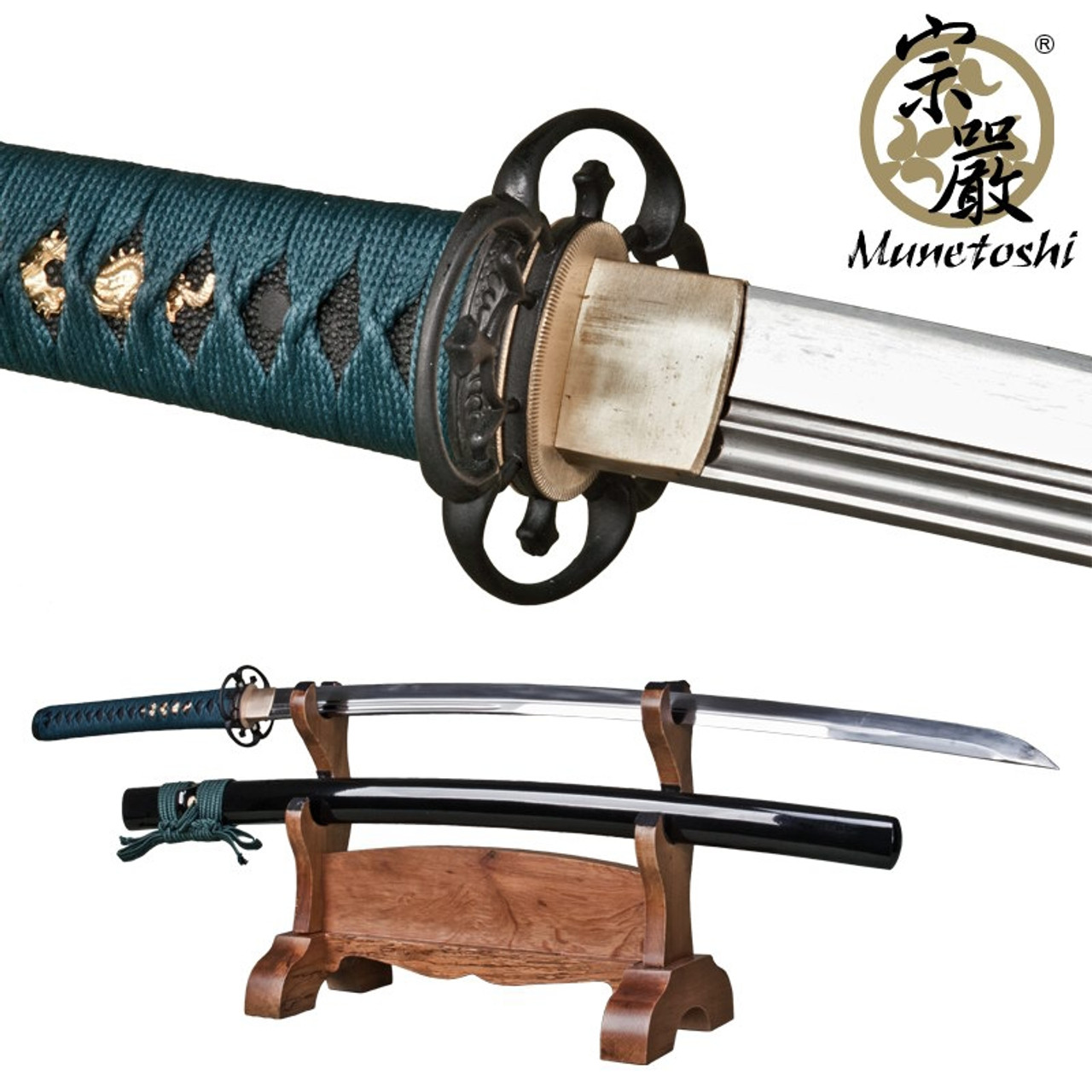 hærge Forbrydelse Kviksølv Munetoshi Viper Unokubi Zukuri Katana 1075 Spring Steel Samurai Sword Sharp  GN