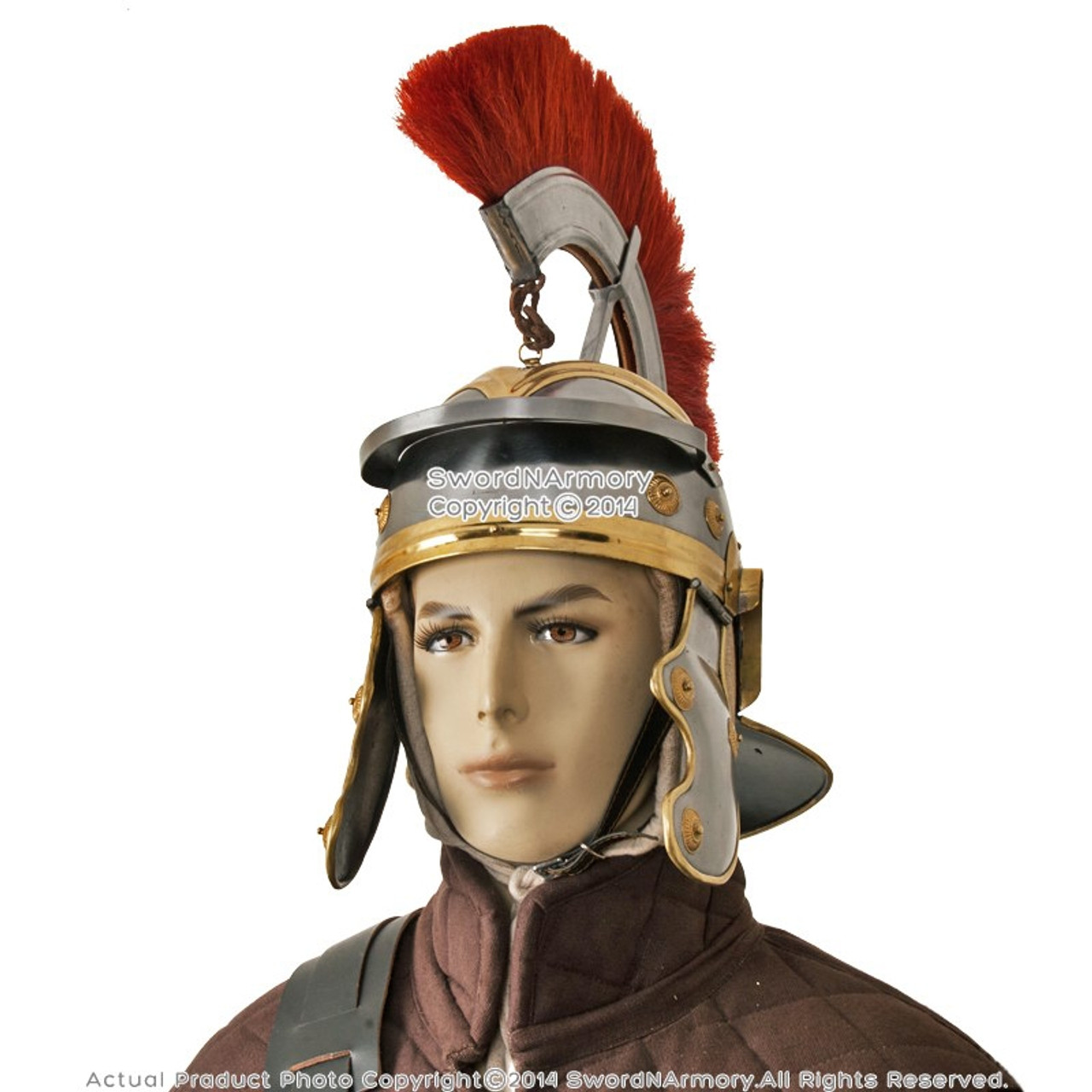 Details about   Roman Officer Centurion Helmet Armor Medieval White Plume Adult Size 