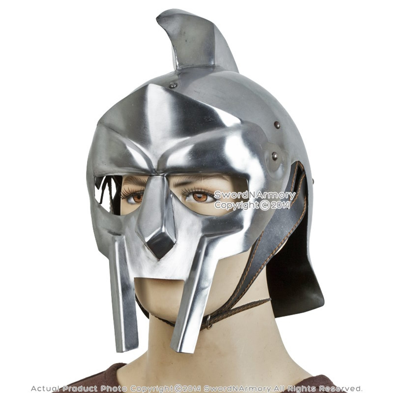 role-play kp larp Wearable Gladiator Maximus Helmet W/liner for re-enactment 