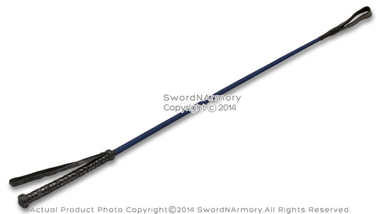 27" Genuine Leather Riding Crop Horse Whip Dark Equestrian Slapper Navy