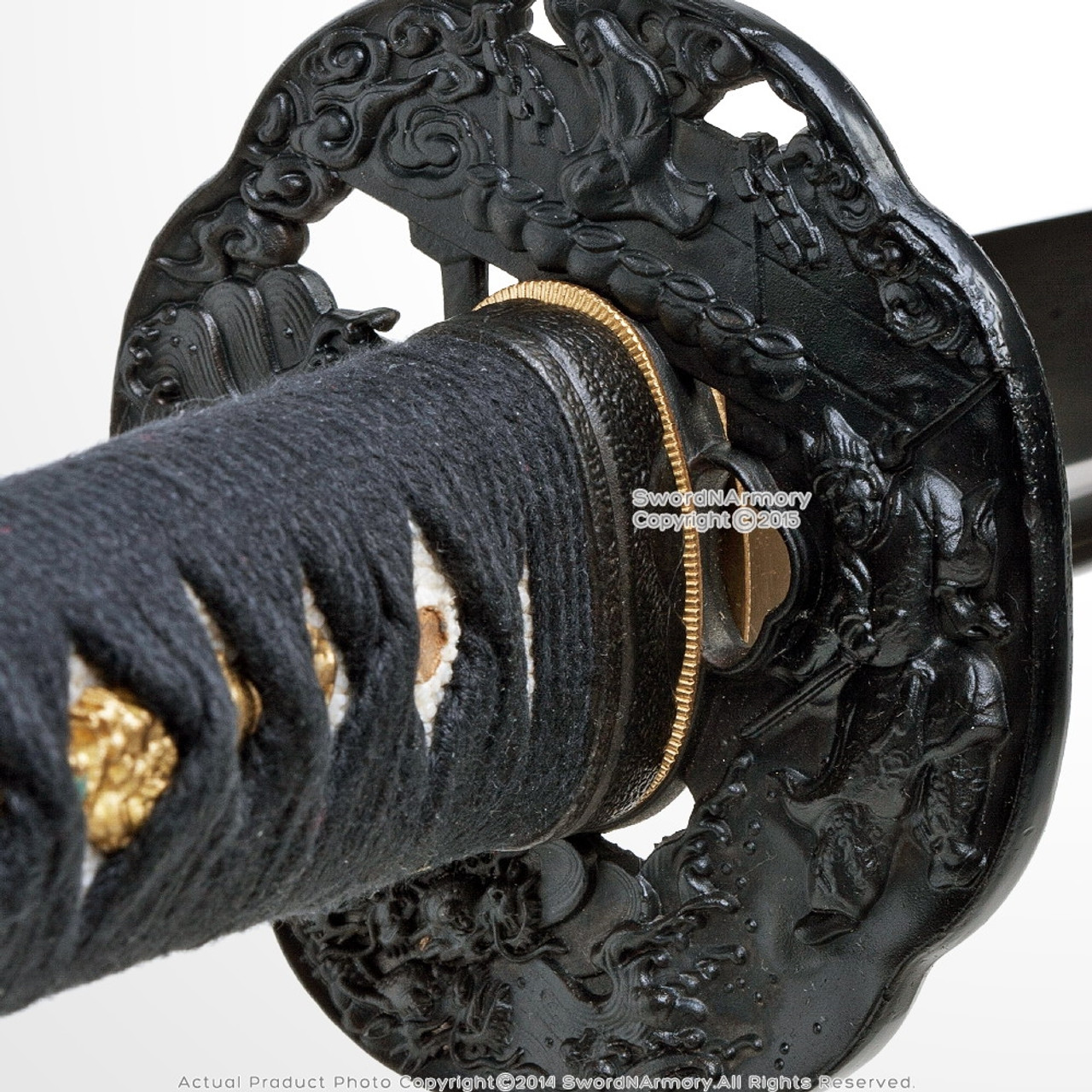 Musashi Handmade Samurai Sword T10 Steel Differentially Hardened Katana w/ Bohi