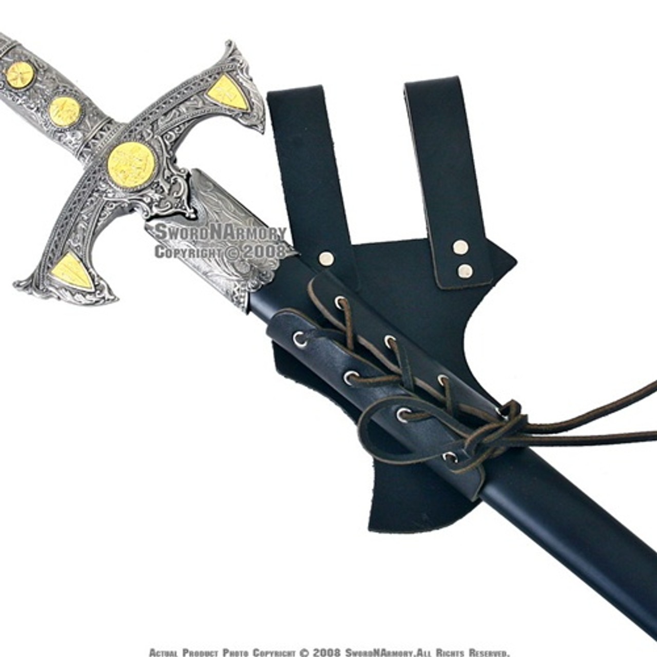 Leather Medieval Sword Frog Belt Hook Hanger For SCA and LARP - Sword N  Armory