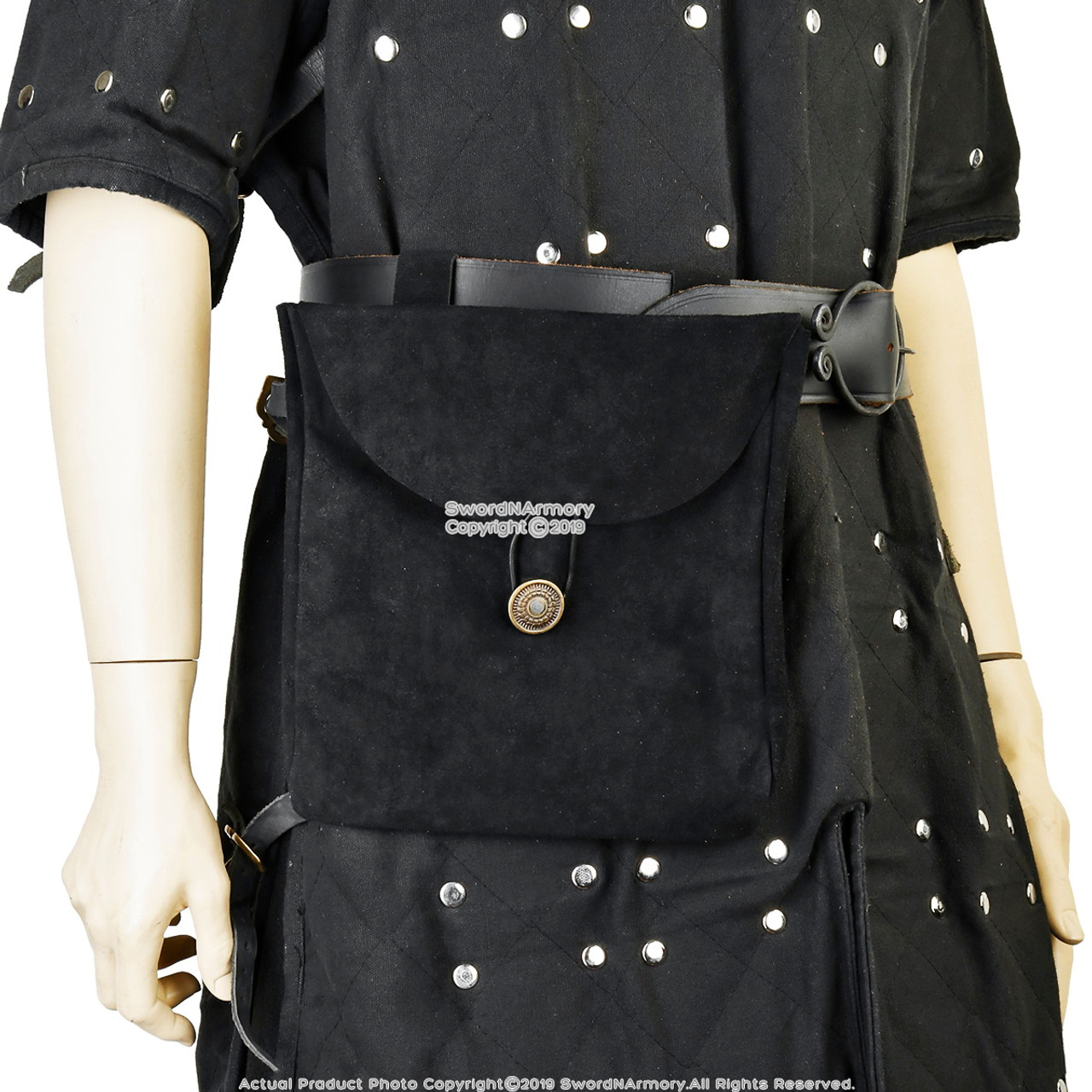 Medieval Renaissance Fair Costume Leather Belt Pouch Sachet