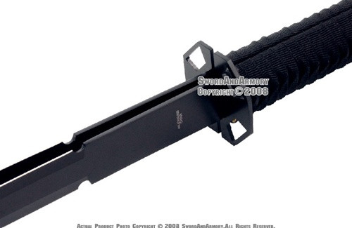 Dual Full Tang Black Ninja Sword W/Sheath 2 In 1 Blade