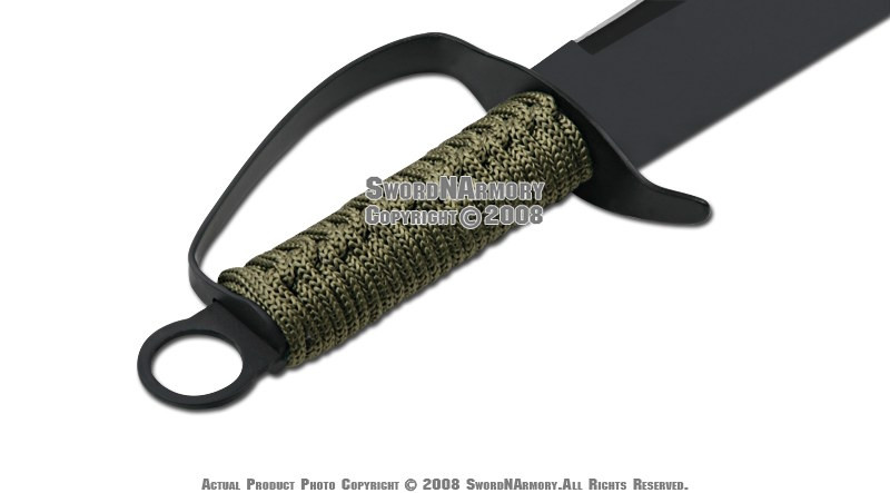 Black Commando Knife Camping Survival Jungle Machete with Camo Carrying