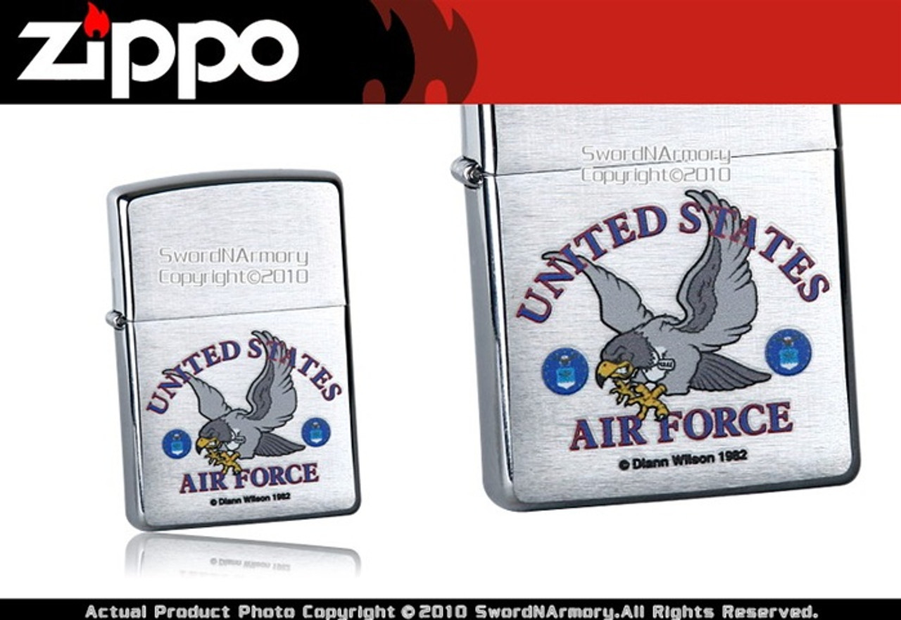 US Air Force Chrome Zippo Lighter Brand New 24529