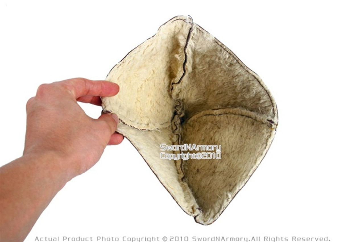 Synthetic Leather Medieval Arming Cap Helmet Padding