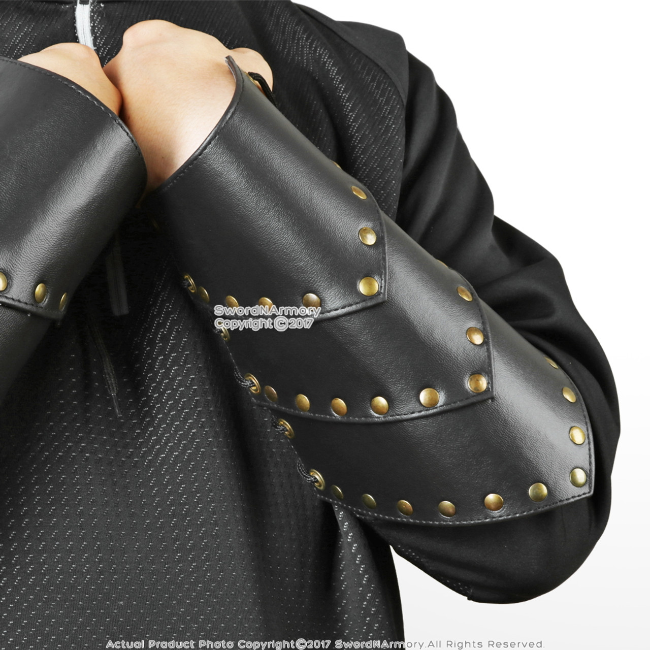 Generic Arm Guard Medieval Bracer Costume Props Black @ Best Price Online