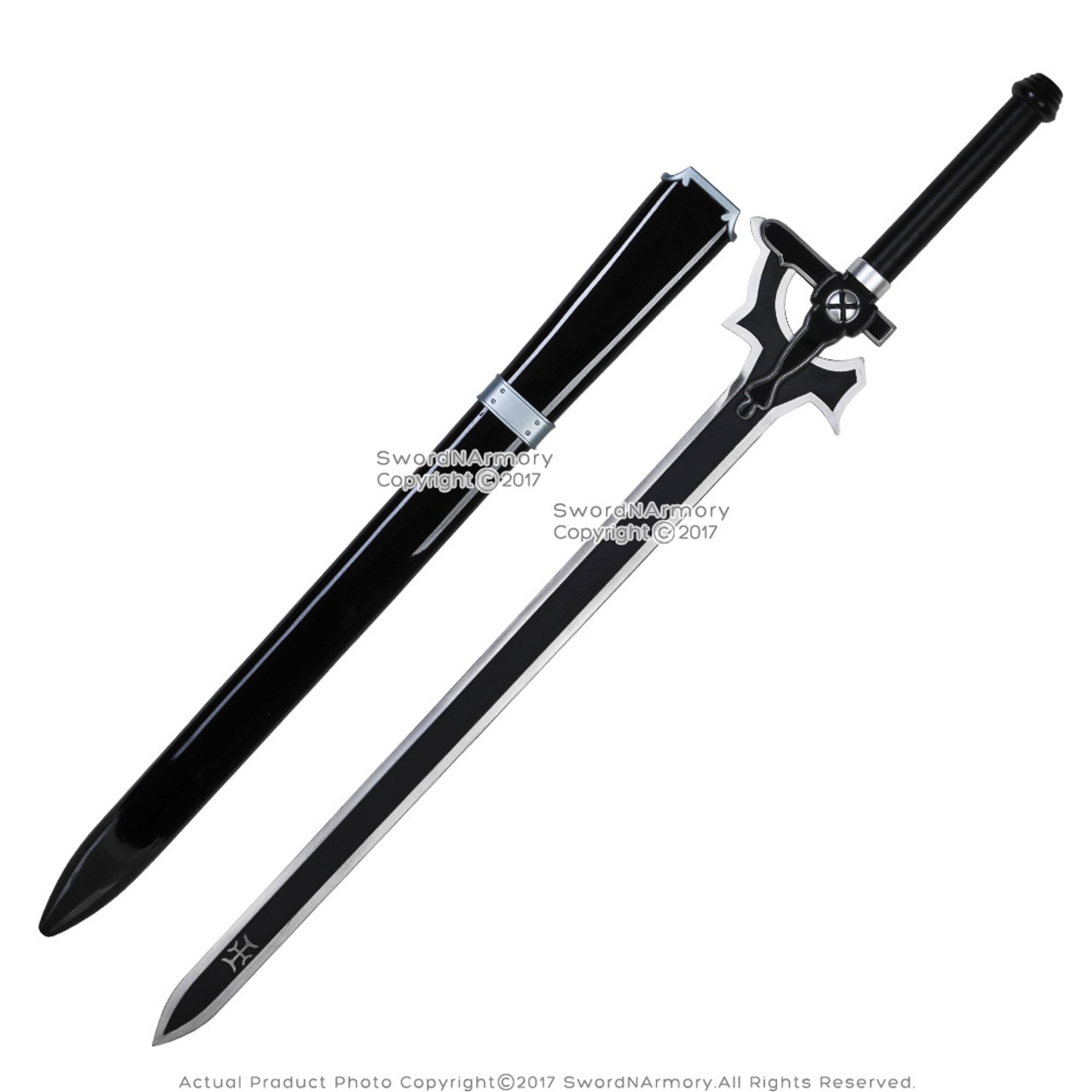 43” SAO Replica Sword Art Online Kirito Elucidator Anime w/ Scabbard ...