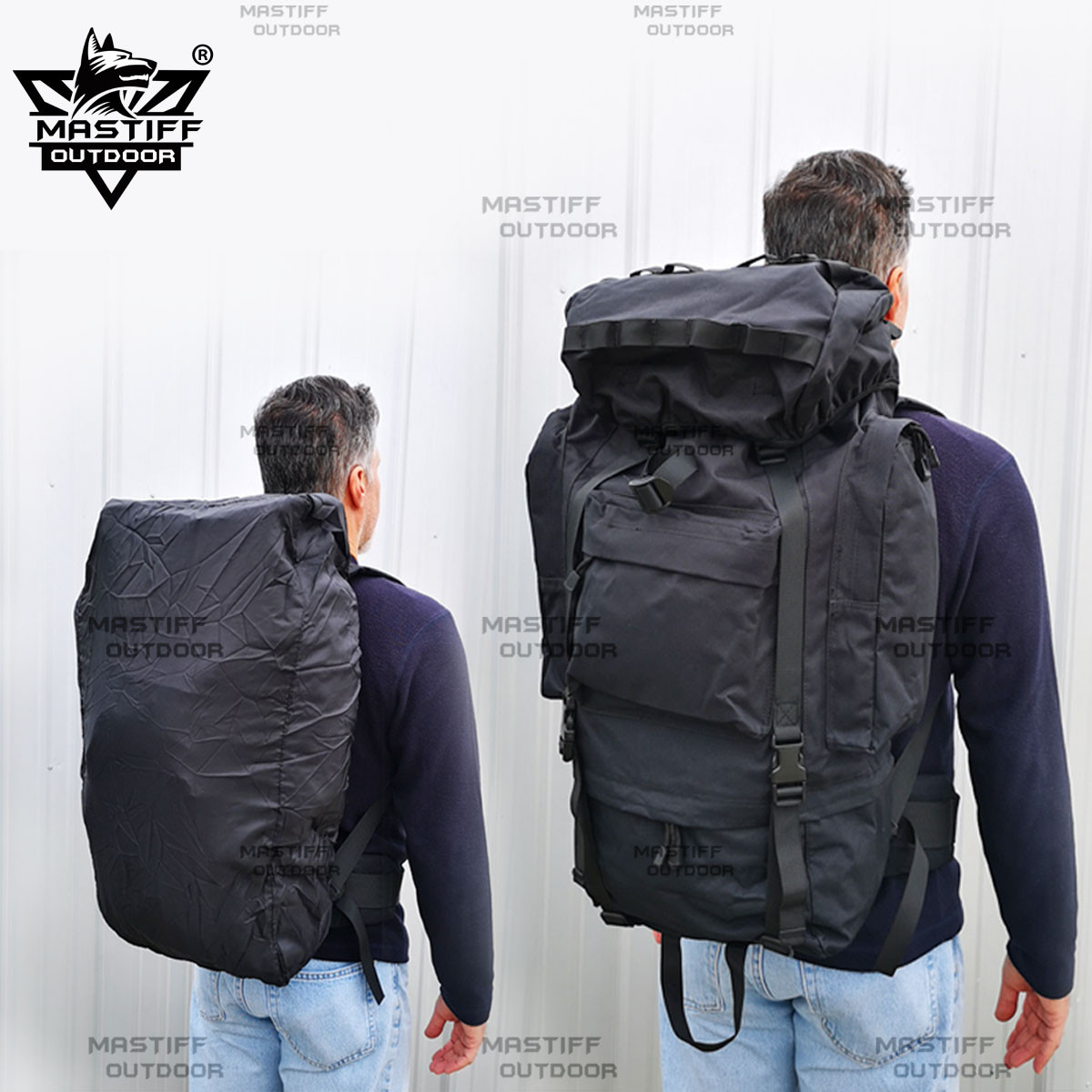 50l outdoor hiking backpack Mastiff 50L Rucksack Outdoor Adventurer MOLLE Hiking Camping Travel Backpack