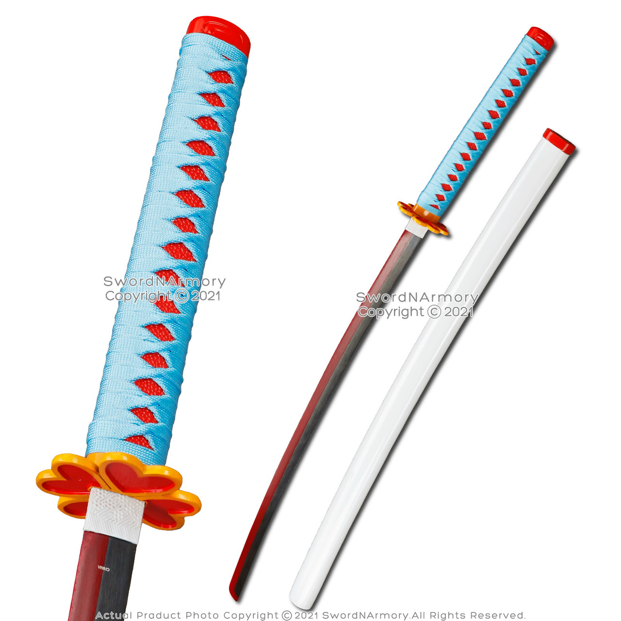 Handmade Anime Katana Demon Slayer Kyojuro Rengoku Nichirin Sword