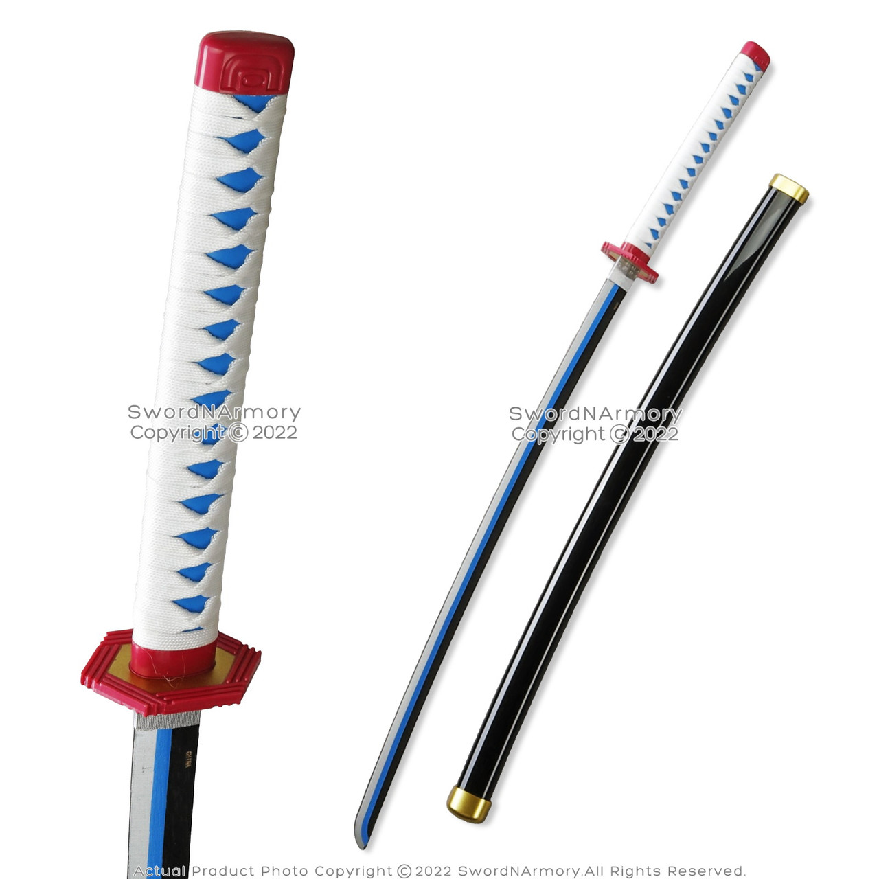 HIYEAR Demon Slayer: Nichirin Sword, Kids, ABS, Giyu Sword, Bamboo Blade,  For Kids, 29.9 inches (76 cm), Giyu Tomioka (Giyu Tomioka Kids)