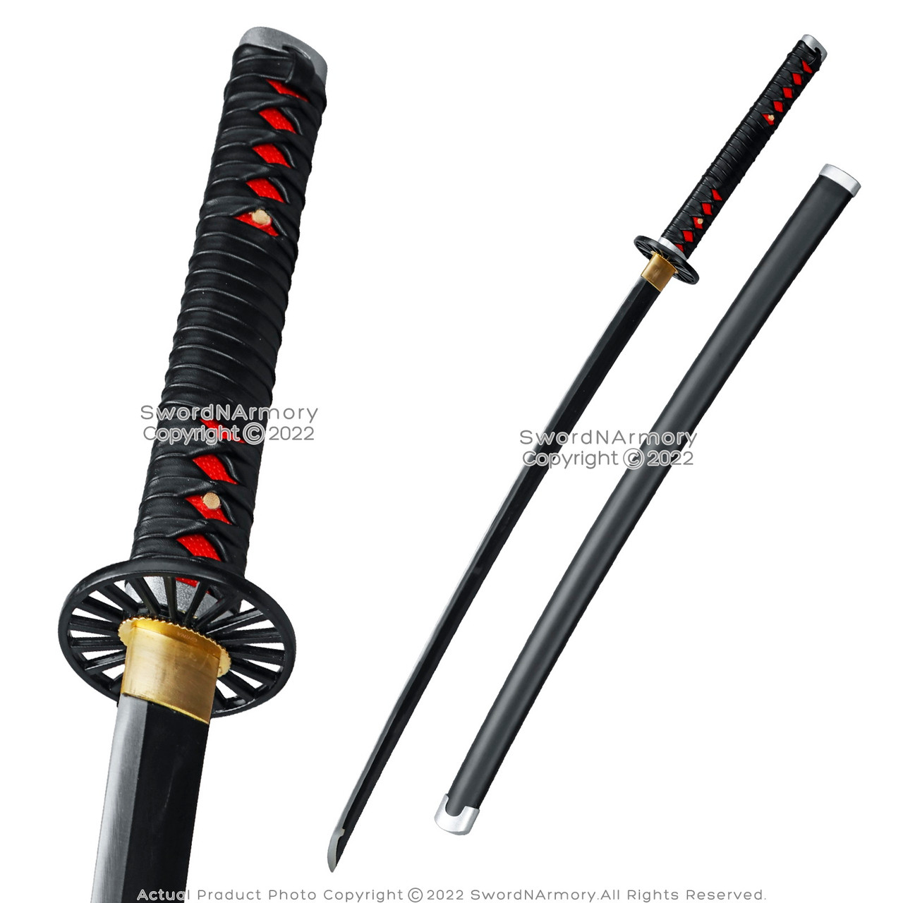 Wooden Japanese Samurai Sword With Shelf, Anime Replica Weapon, Cosplay  Prop, Halloween Costume Christmas Gift - Temu