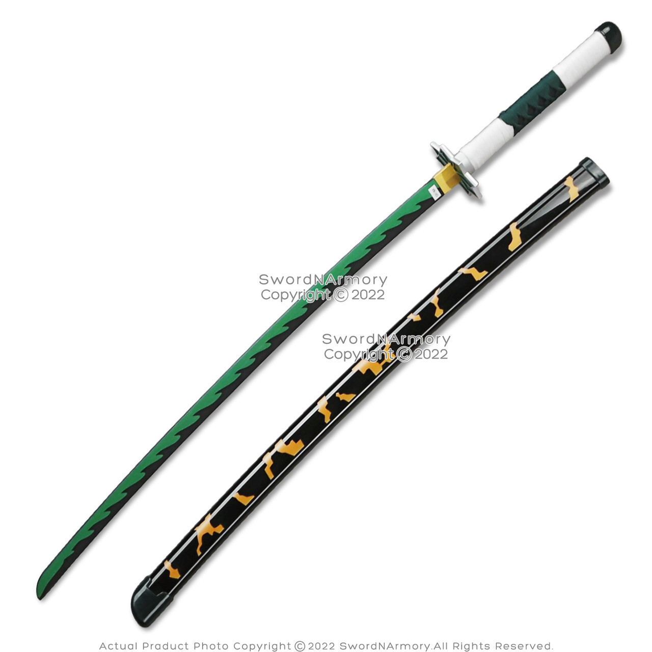 40" ABS Plastic Sanemi Shinazugawa Nichirin Katana Samurai Sword Demon ...