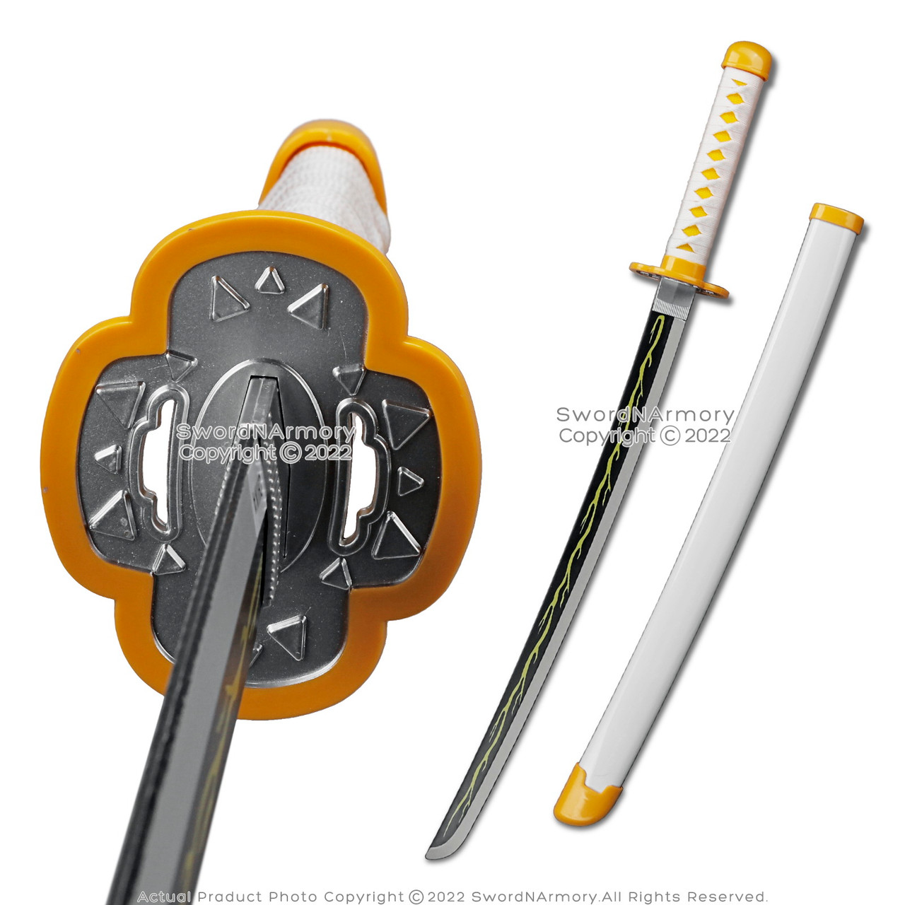 Zenitsu Agatsuma 30 Plastic Child-Sized Demon Katana Samurai Sword Cosplay