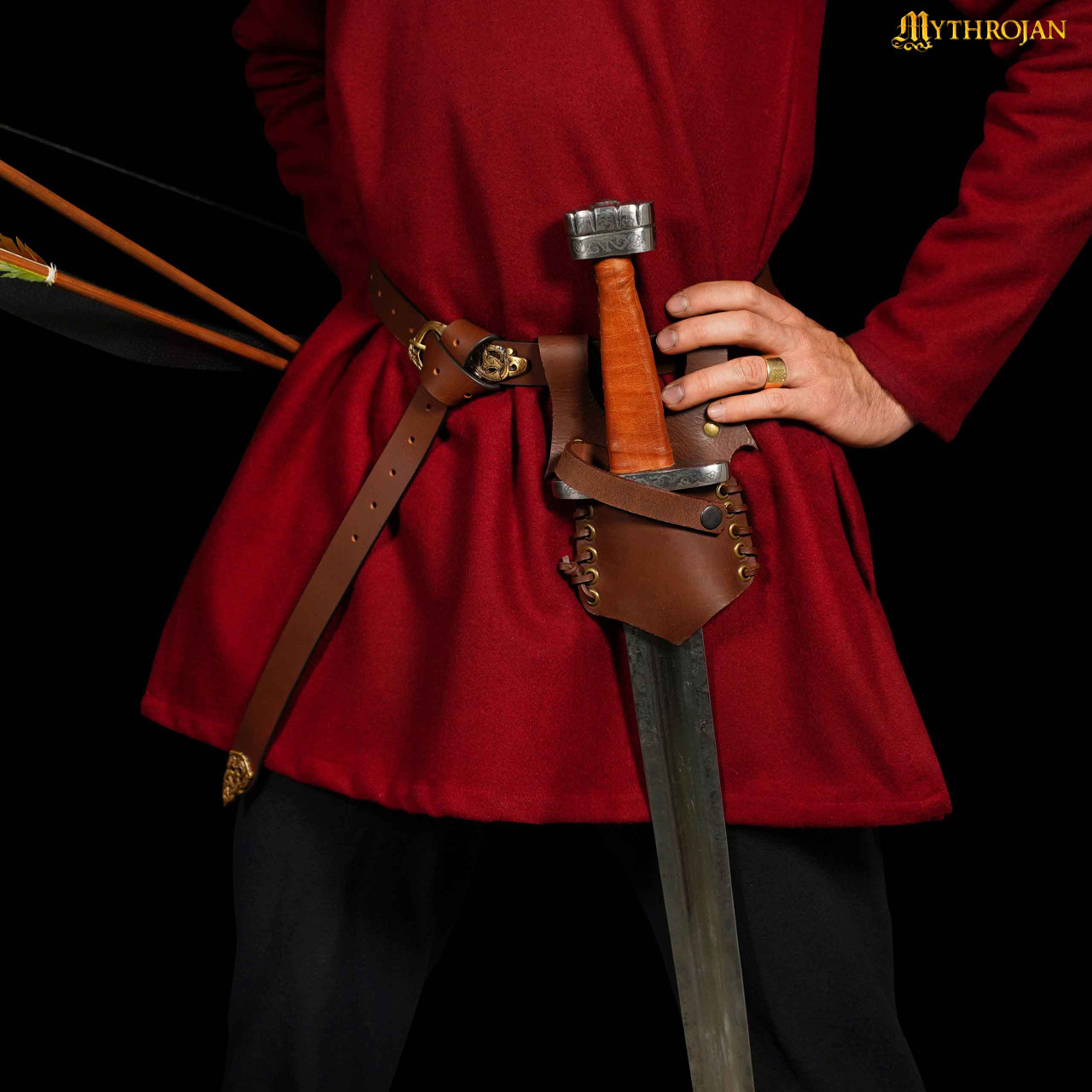 Leather Sword Frog LARP Medieval Sword Belt Costume Accessory O Ring Rapier Knight Sword Holster P 52284560