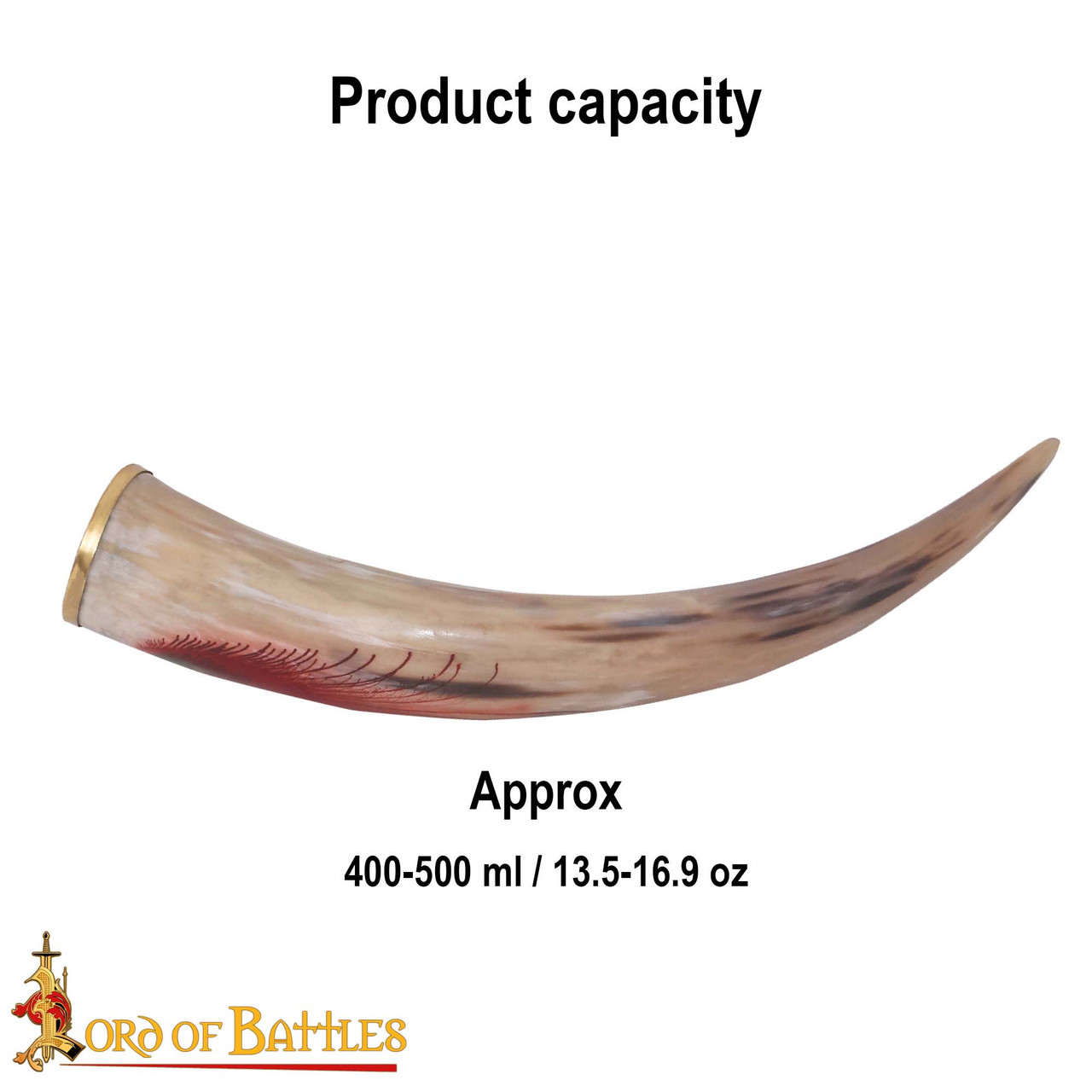 Ox Horn Shell Drinking Horn with Brilliant Patterns Handcrafted Genuine Ox Horn