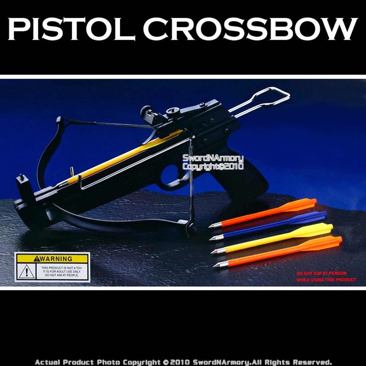 50 lbs Taiwan Made Pistol Crossbow w/ 5 Plastics Arrows and 36