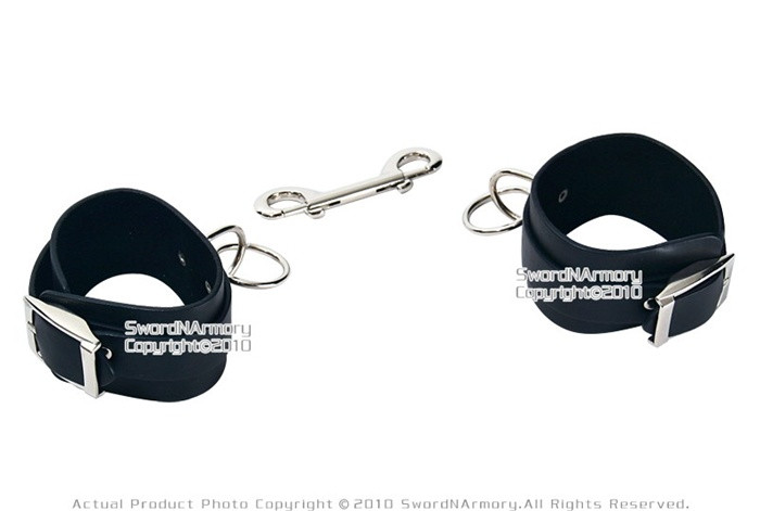 Adjustable Leather Fleecelined Restraints Hand Leg Wrist Cuffs