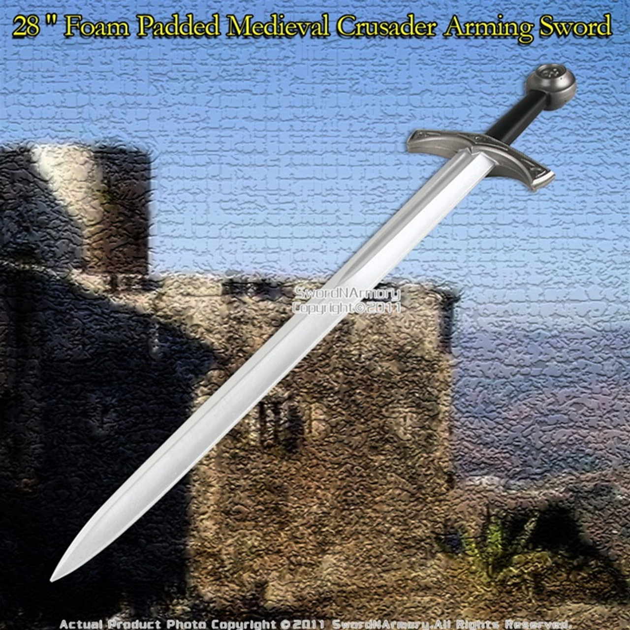 39 " Foam Padded Medieval Crusader Arming Sword LARP
