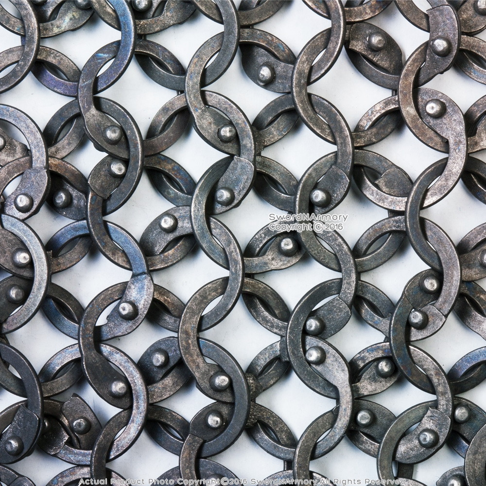 17G Titanium Chainmail Leggings M/L Flat Riveted Ring Functional