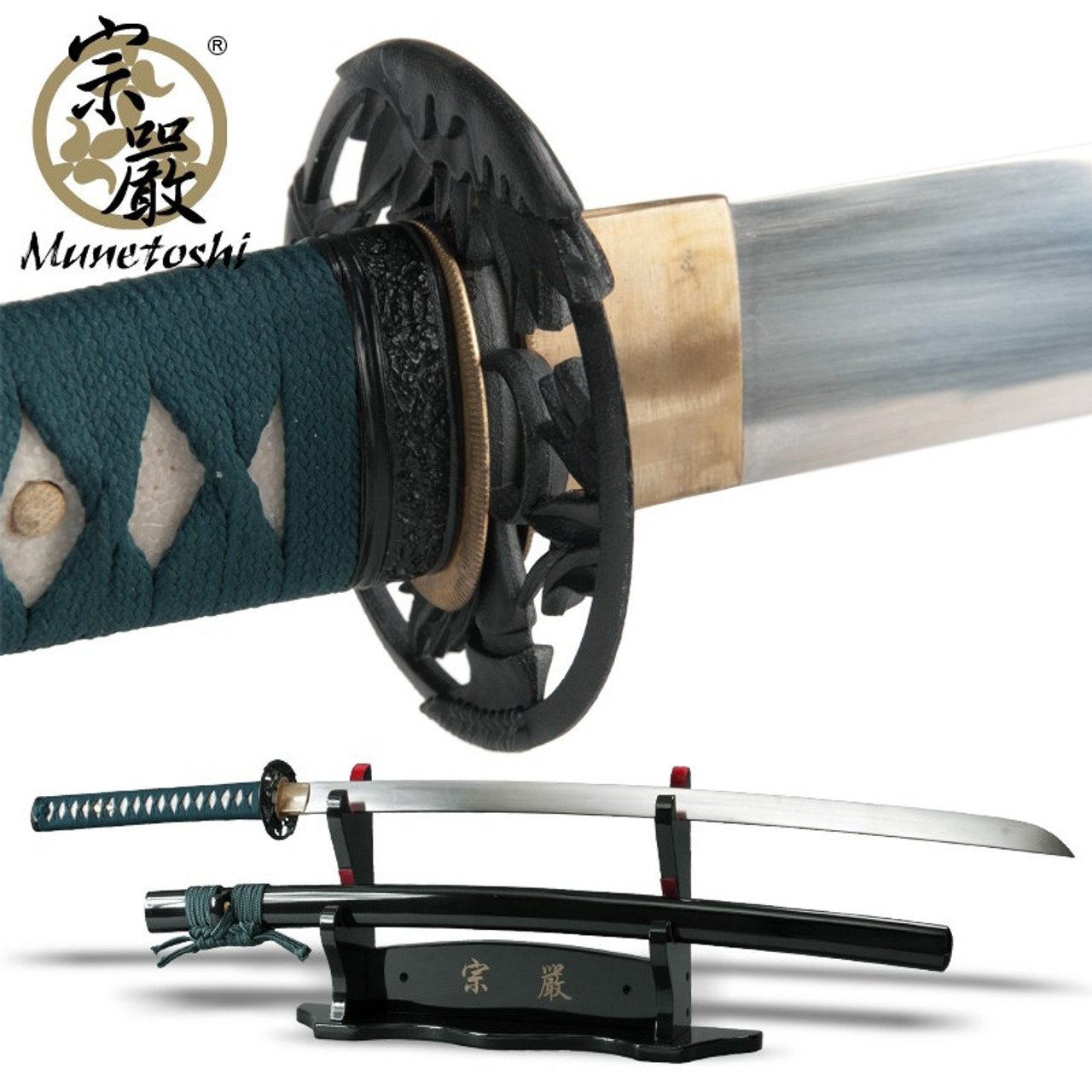 Munetoshi Hira Zukuri Handmade Sword Katana Mat Cutter 1075 Spring Steel Razor