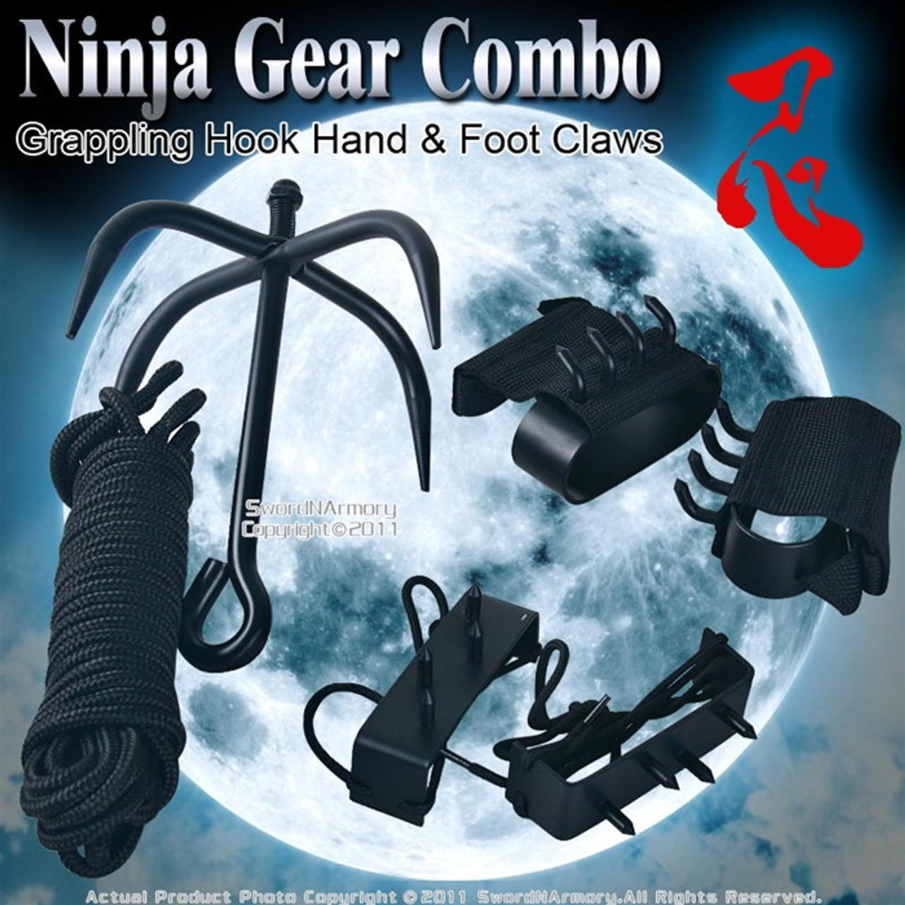 Ninja Gear Combo Grappling Hook Hand & Foot Claws