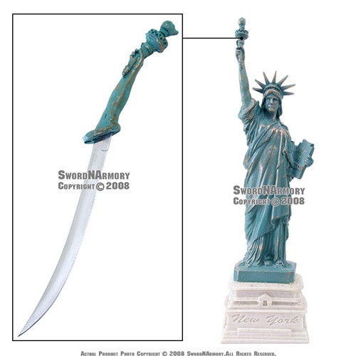 12" Tall Statue of Liberty Letter Opener New Great Gift