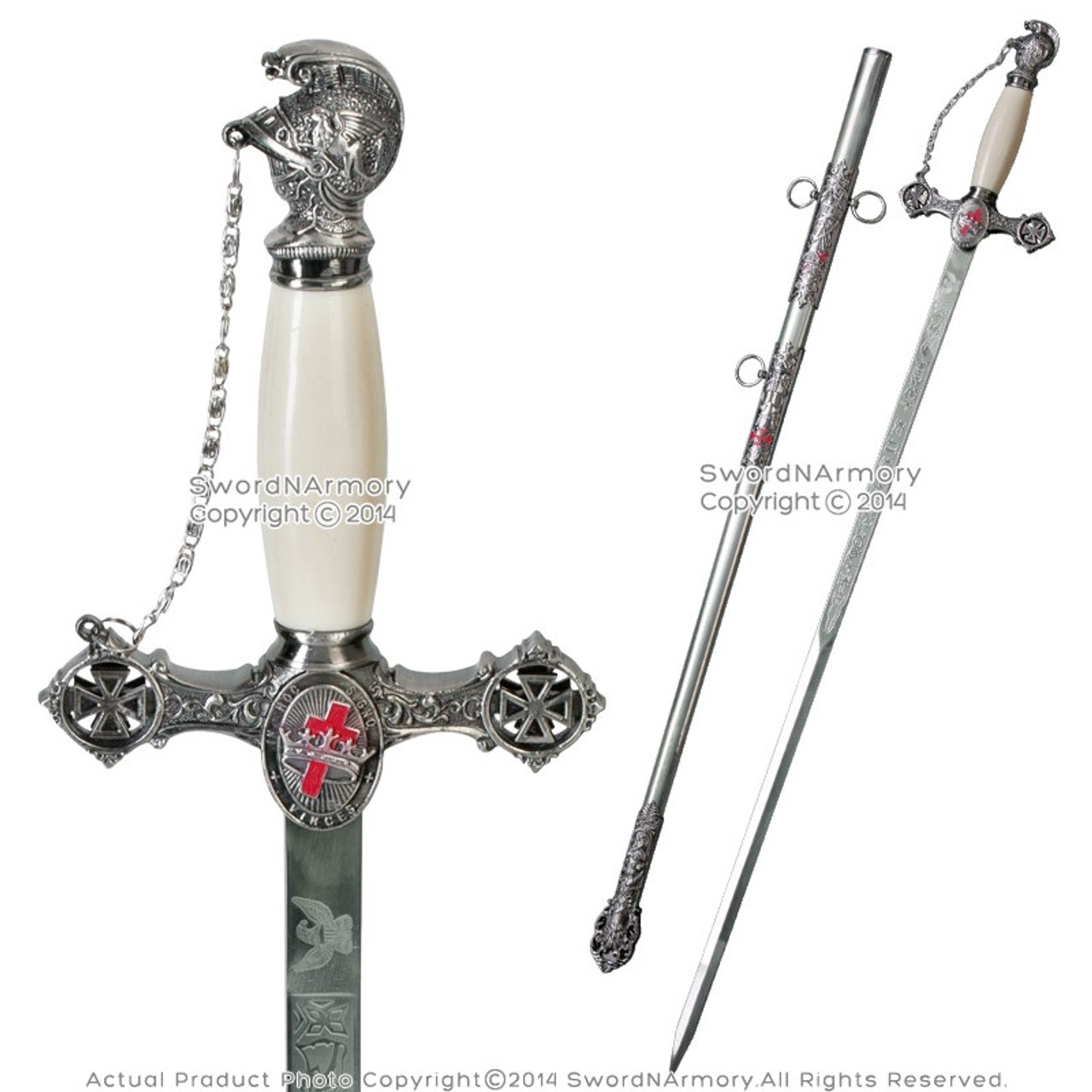 小物 Knights Templar sword chain Knights of St. John Masonic Sword Eagle Guard Chain 37.5