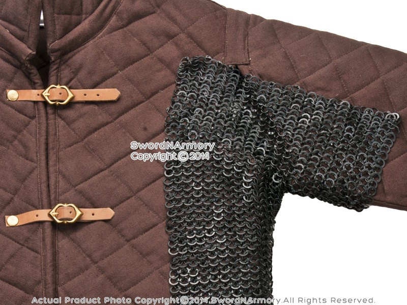 Black Set of 2 Voiders Medieval Chainmail Round Ring Round Riveted Alt