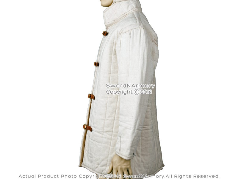 Sca Jacket Ecru Small Size Gambeson Type IV Medieval Padded Armour Coat SCA WMA Jacket