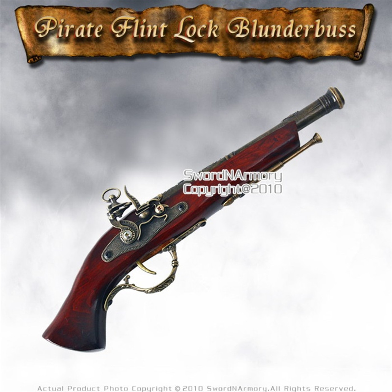 Plastic Naval Pirate Gun FlintLock Blunderbuss Movie Replica Pistol Cosplay