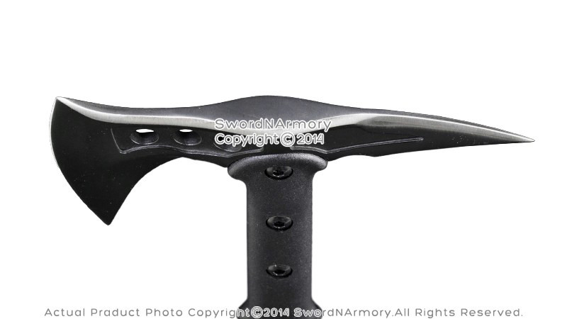 15" Functional Black Camping Survival Hatchet Tactical Axe w/ Spike