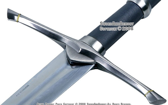 Two Handed Medieval Knight Long Strider Sword w/ Dagger