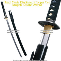 Hand Forged Musashi Natural Wood Shirasaya Katana Sword Sharp Blade + Stand  &Bag