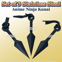 Set of 3 Stainless Steel Anime Ninja Kunai with Sheath Set of 3 Stainless Steel Anime Ninja Kunai with Sheath