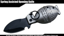 Military Army Grenade M26A1 Look Pocket Knife Spring Assisted Opening Folder GY
