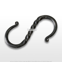 Medieval Hand Forged Steel Iron Twisted Body S-Shaped Hook Campfire Pot Lantern Medieval Hand Forged Steel Iron Twisted Body S-Shaped Hook Campfire Pot Lantern