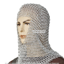 Medieval Chainmail Head Coif  Aluminum Butted Wire LARP Movie Costume Reeactment Medieval Chainmail Head Coif  Aluminum Butted Wire LARP Movie Costume Reeactment