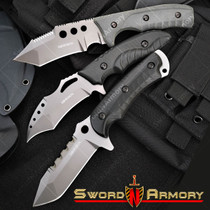 Tactical Combat Fixed Blade Knife G10 Ridged Handle ABS Sheath w/ Belt Hook Tactical Combat Fixed Blade Knife G10 Ridged Handle ABS Sheath w/ Belt Hook
