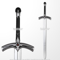 42.5" Fantasy Medieval Foam Sword w/ Metallic Chrome Finish on Blade NIB 