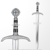 41' Defender Medieval Foam Sword with Metallic Chrome Finish Knight
