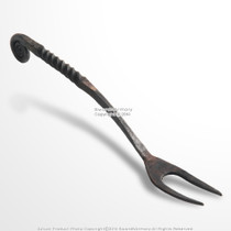 Medieval Hand Forged Iron Pot Fork Renaissance Fair Theater Play Medieval Hand Forged Iron Pot Fork Renaissance Fair Theater Play
