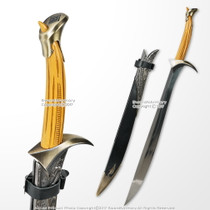 28.25" Fantasy Anime Curved Short Sword Elven Sword Movie Video Game Weapon Cosplay