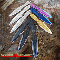 Perfect Point Rainbow Titanium Coated 3 Piece Throwing Knife Set