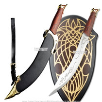 Long Knife Of Strider Ranger Elven Fantasy Scimitar Sword w/Sheath and w/Plaque Long Knife Of Strider Ranger Elven Fantasy Scimitar Sword w/Sheath and w/Plaque