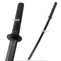 33" Polypropylene Junior Katana 24" Blade Samurai Training Sword Wakizashi Black