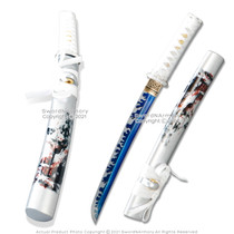 20.5" Silver Wolf Tanto Knife Katana Samurai Sword Stainless Steel with Scabbard