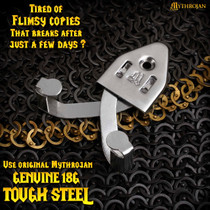 Mythrojan LARGE Sword Holder : Sturdy 18G Universal Sword Holder Vertical Wall Mount Wall Display LARGE